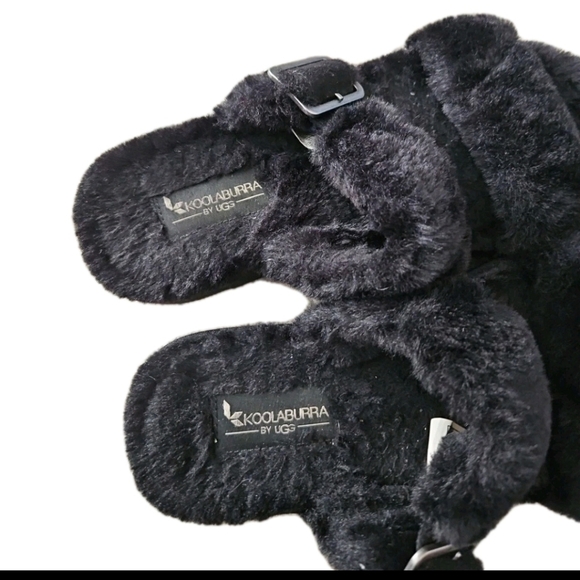 Koolaburra by Ugg Womens Black Fuzz Yeah Slippers 7 - Picture 8 of 10